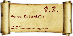 Veres Katapán névjegykártya